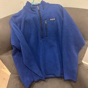 Patagonia blue quarter zip fleece XL